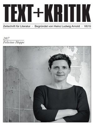 cover image of TEXT+KRITIK 207--Felicitas Hoppe